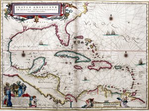 Den Mexicanske Golf og Caribien, fra Blaeus 
