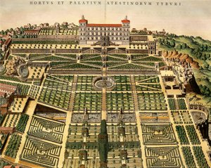 Italien, Tivoli, Udsigt over Villa d