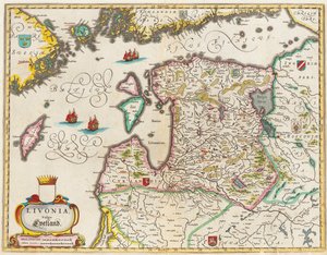 Livonia-kort, Vulgo Lyefland, Atlas Maior af Joan Blaeu