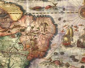 Kort over Amerika skabt af Joan Blaeu af Joan Blaeu