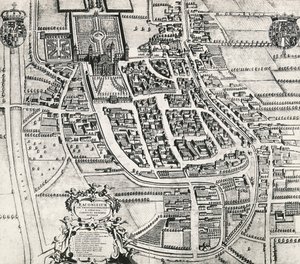Kort over Racconigi, gravering af Joan Blaeu (1596-1673), Italien af Joan Blaeu