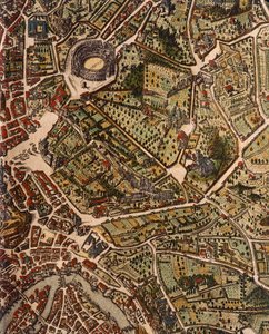 Kort over Rom, af Joan Blaeu (1596-1673), tryk fra Theatrum Civitatum et Admirandorum Italiae, ad Aevi Vetis et Present Temporis Faciem Expressum, Italien af Joan Blaeu