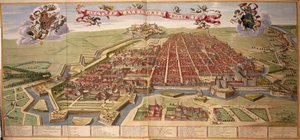 Kort over Torino af Joan Blaeu, fra Theatrum Savoy