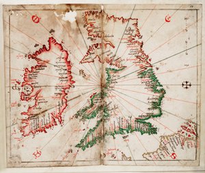 Storbritannien og Irland, ca. 1550 (pergament)