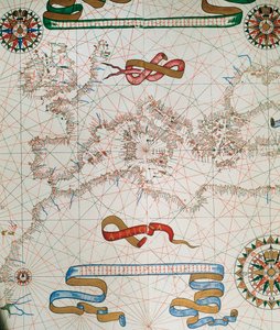 Kort over Europa og det nordlige Afrikas kyster, 1587