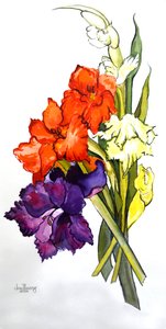 Gladioli, 2011 af Joan Thewsey