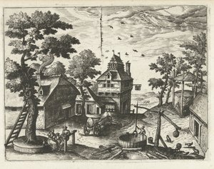 Kro med brønd Landskaber, havlandskaber og fantasifulde bylandskaber (serietitel)