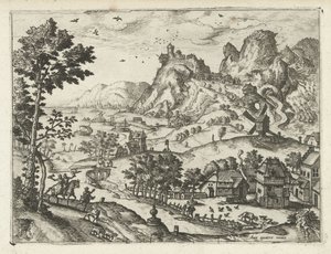 Landskab med falkejagt Landskaber, havlandskaber og fantasifulde bylandskaber (serietitel)
