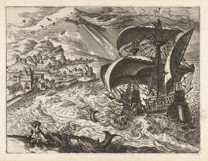 Havlandskab med Jonah og hvalen Landskaber, havlandskaber og fantasifulde bylandskaber (serietitel)