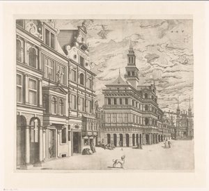 Udsigt over en plads med monumentale bygninger