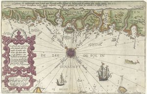 Kortlæg en del af Norges og Sveriges kyst Havet Kuste vant Landt i Nordøst sortering under Norge og delvist under Sverige (...) (titel på objekt)