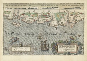 Kort over den sydengelske kyst mellem Isle of Wight og Dover Beskrivelsehe der Zee Custen van Englandt between Wicht ende Doueren (titel på objekt)
