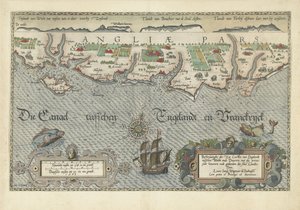 Kort over den sydenglandske kyst mellem Isle of Wight og Dover