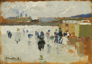 La Concha Beach, San Sebastian, 1906 af Joaquín Sorolla