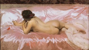 Nøgen kvinde. Maleri af Joaquin SOROLLA (1863-1923)