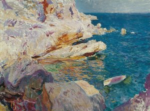 Rock at Javea - Sorolla y Bastida, Joaquin (1863-1923) - 1905 - Olie på lærred - 62,5x84,7 - Museo Carmen Thyssen, Malaga af Joaquin Sorolla y Bastida