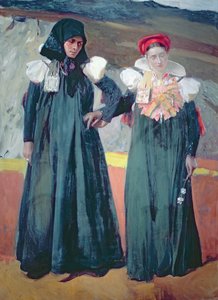 Traditionel kjole fra Anso-dalen af Joaquin Sorolla y Bastida