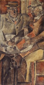 Cafe Gathering, ca. 1926 (tempera på lærred)