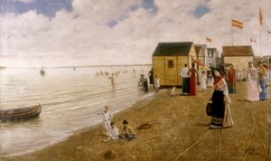 Stranden ved Sanlucar de Barrameda Maleri af Joaquin Turina Sand (1847-1903) Privat samling. af Joaquin Turina Arenal