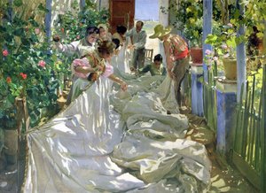 Reparation af sejlet, 1896