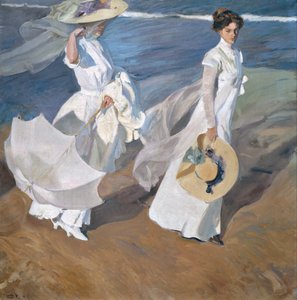 Spadseretur langs kysten af Joaquín Sorolla