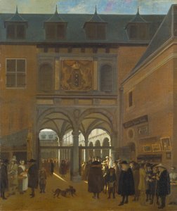 Børsen i Amsterdam, ca. 1675-80 (olie på lærred)