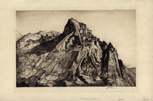 Cervara de Roma (gravering og tørnål)