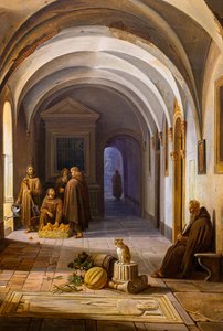 Franciskanermunke i klosteret Santa Maria d