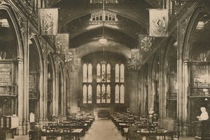 Bibliotek i Guildhall, som enhver londoner burde gå til, c1935. af Joel