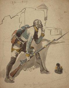 A Private Infantry of the Line (muligvis 27. Regiment, Hesse Cassell), 1790-1809 (akvarel)