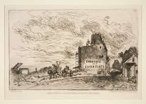 Demolitions de la Rue des Francs-Bourgeois Saint-Marcel (nedrivning på Rue des Francs-Bourgeois Saint-Marcel) af Johan-Barthold Jongkind