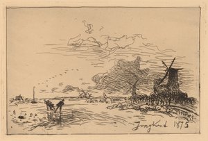 Holland Canal, nær Rotterdam (Canal de Hollande, pres de Rotterdam (Hiver))