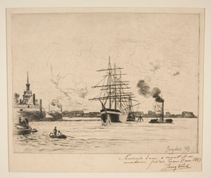 Den gamle havn i Rotterdam af Johan-Barthold Jongkind