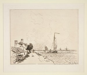 De to både? sejlads (De to sejlbåde) af Johan-Barthold Jongkind