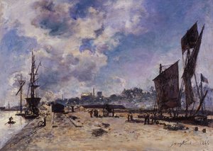 Kaj ved Honfleur af Johan Barthold Jongkind