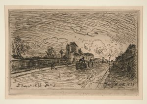 Udgang fra Cochin House (Faubourg Saint-Jacques) af Johan Barthold Jongkind