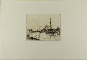 The Canal, fra bog med seks raderinger, udsigter over Holland