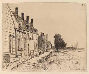 Husene ved Kanalbredden af Johan Barthold Jongkind