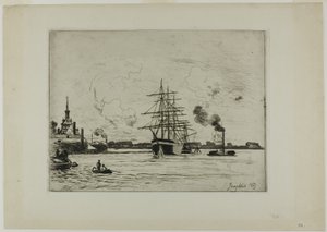 Den gamle havn i Rotterdam af Johan Barthold Jongkind
