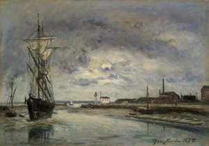 Havnen i Honfleur af Johan-Barthold Jongkind