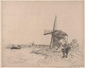Trækstien, trykt af Auguste Delâtre (f.1822) af Johan Barthold Jongkind