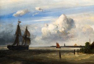 Udløbet af Schelde å, 1854.