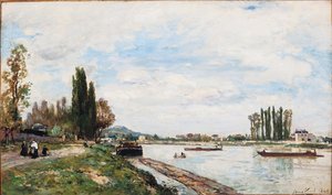 Udsigt over Meudon fra Pont de Sevres, 1866 af Johan Barthold Jongkind
