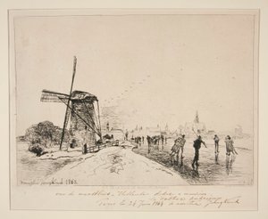 Udsigt over byen Maaslins (Holland)