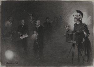 Design til illustration i De Amsterdammer: The Speech from the Throne, 24. sept. 1905