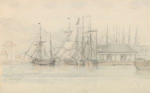 Bergens havn af Johan Christian Dahl