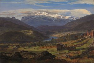 Fra Hjelle i Valdres af Johan Christian Dahl