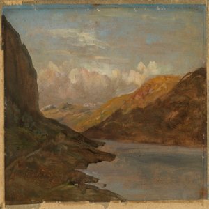 Landskab ved Nystuen i Filefjell af Johan Christian Dahl