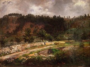 Vej i nærheden af Pillnitz af Johan Christian Dahl