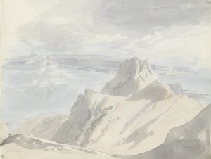 Udsigt over Napolibugten fra Monte Epomeo, Ischia af Johan Christian Dahl
